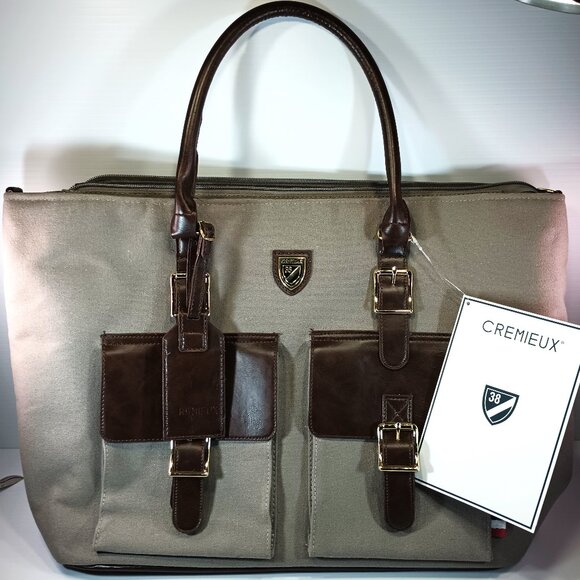 Daniel Cremieux Amalfi Coast Gray 17"x13" Travel Tote, New with Tags, See Pics! - Picture 1 of 10